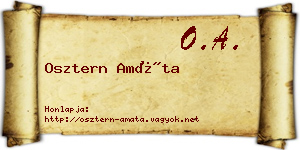 Osztern Amáta névjegykártya